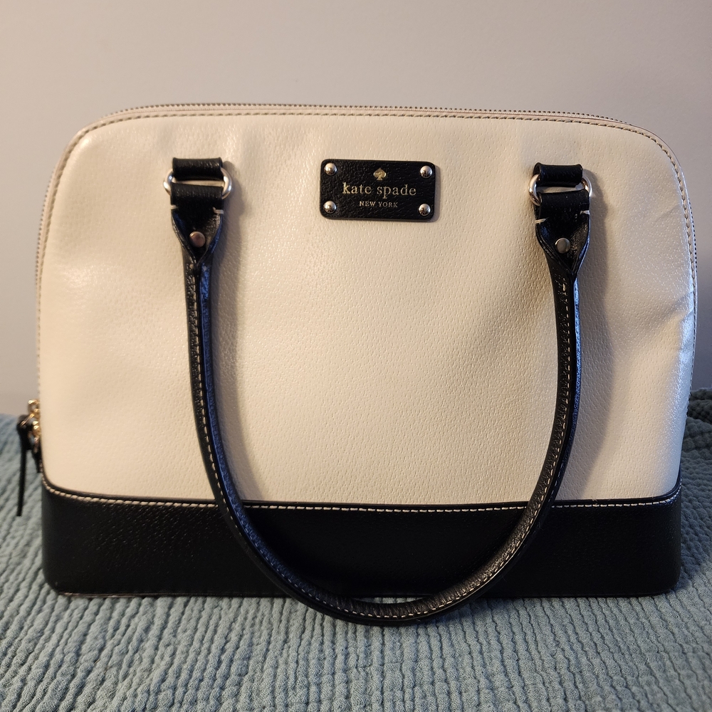 Kate Spade Black and White Leather Purse